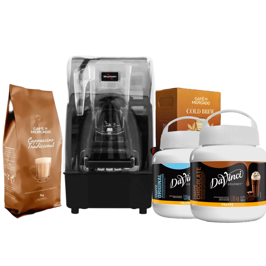 Kit Frappés Clássicos com Blender Skymsen BAR1.5 220V