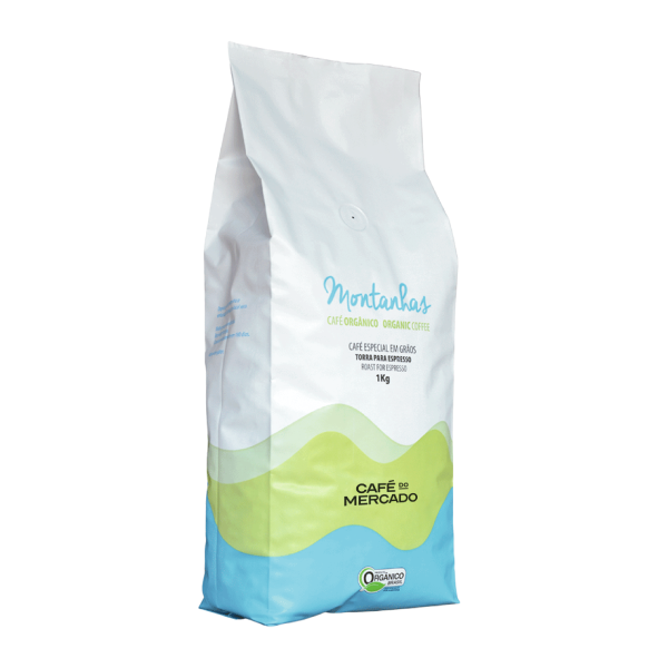 Café Montanhas Espresso Orgânico Grãos 1kg.