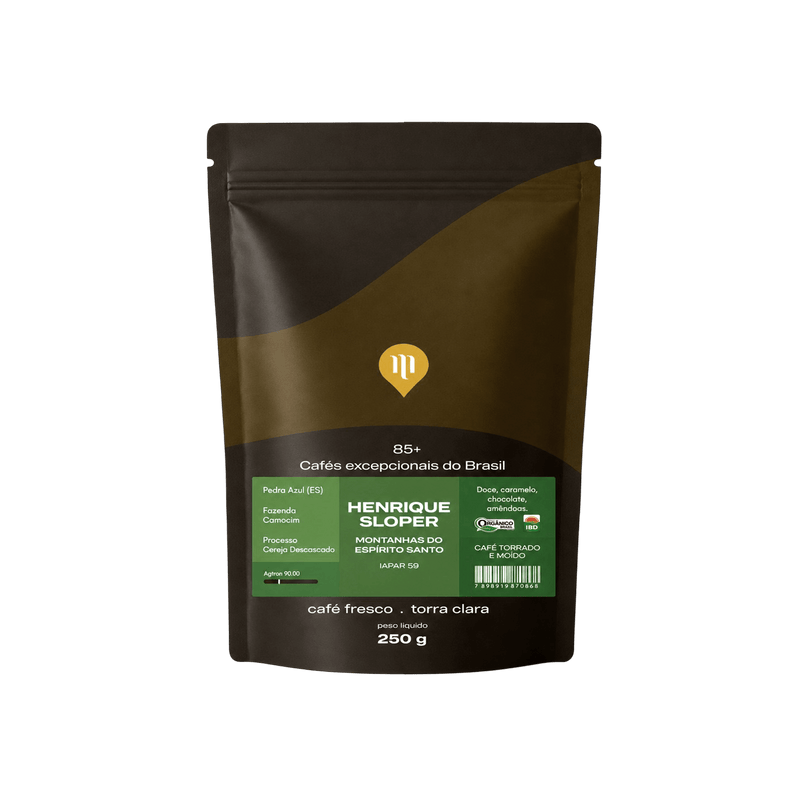 Café Henrique Sloper Montanhas Espírito Santo Orgânico 85+ 250g Moído