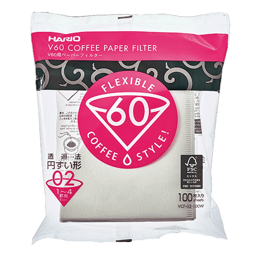 Filtro para Café Hario V60 100un Branco