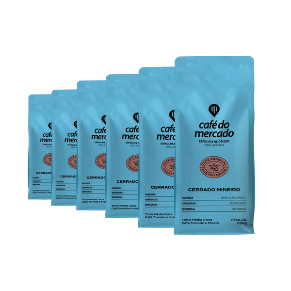 Café do Mercado Cerrado Mineiro Especial Moído 250g. 1 caixa com 6 unidades