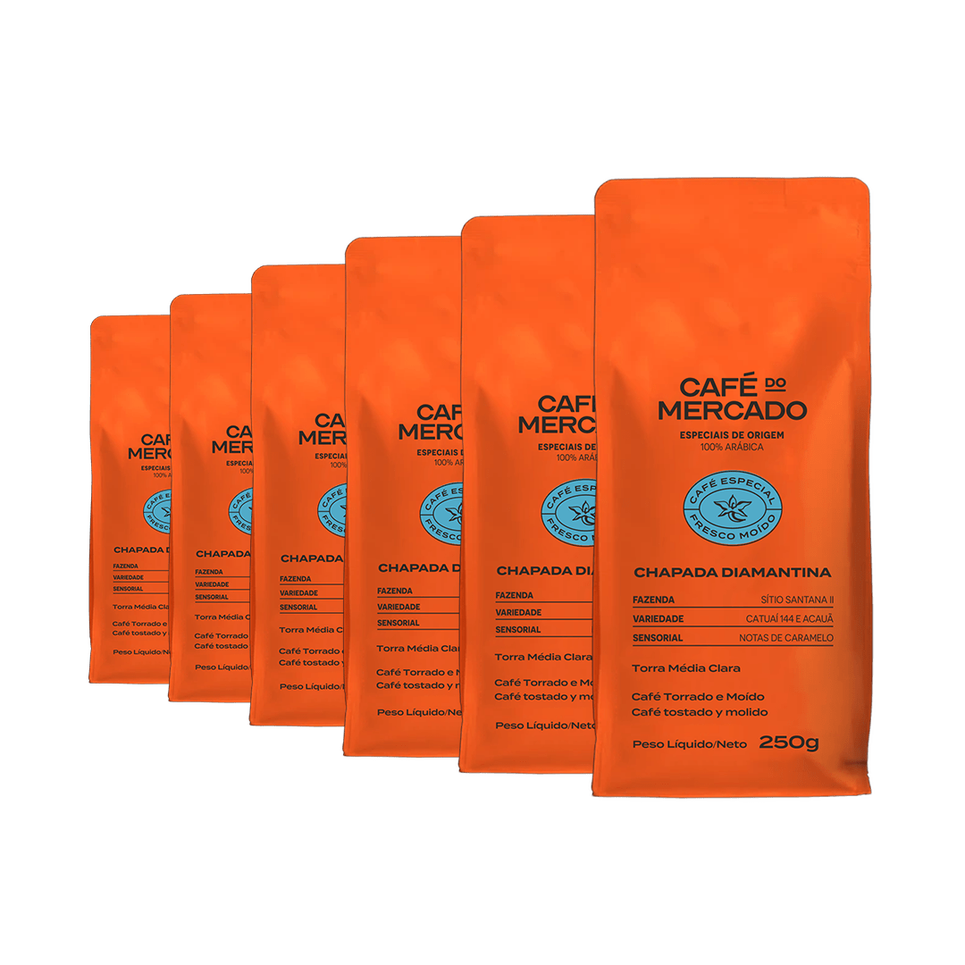 café especial moído 250g Café Especial Moído 250g BSCA SCA Chapada Diamantina 6un Caixa