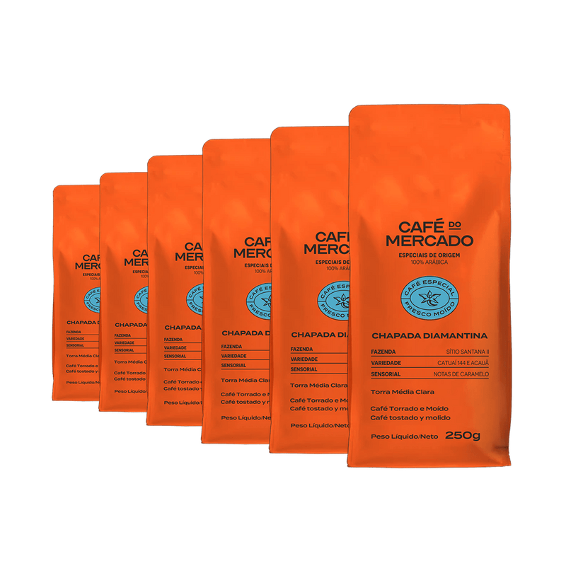 Café Especial Moído 250g BSCA SCA Chapada Diamantina 6un Caixa
