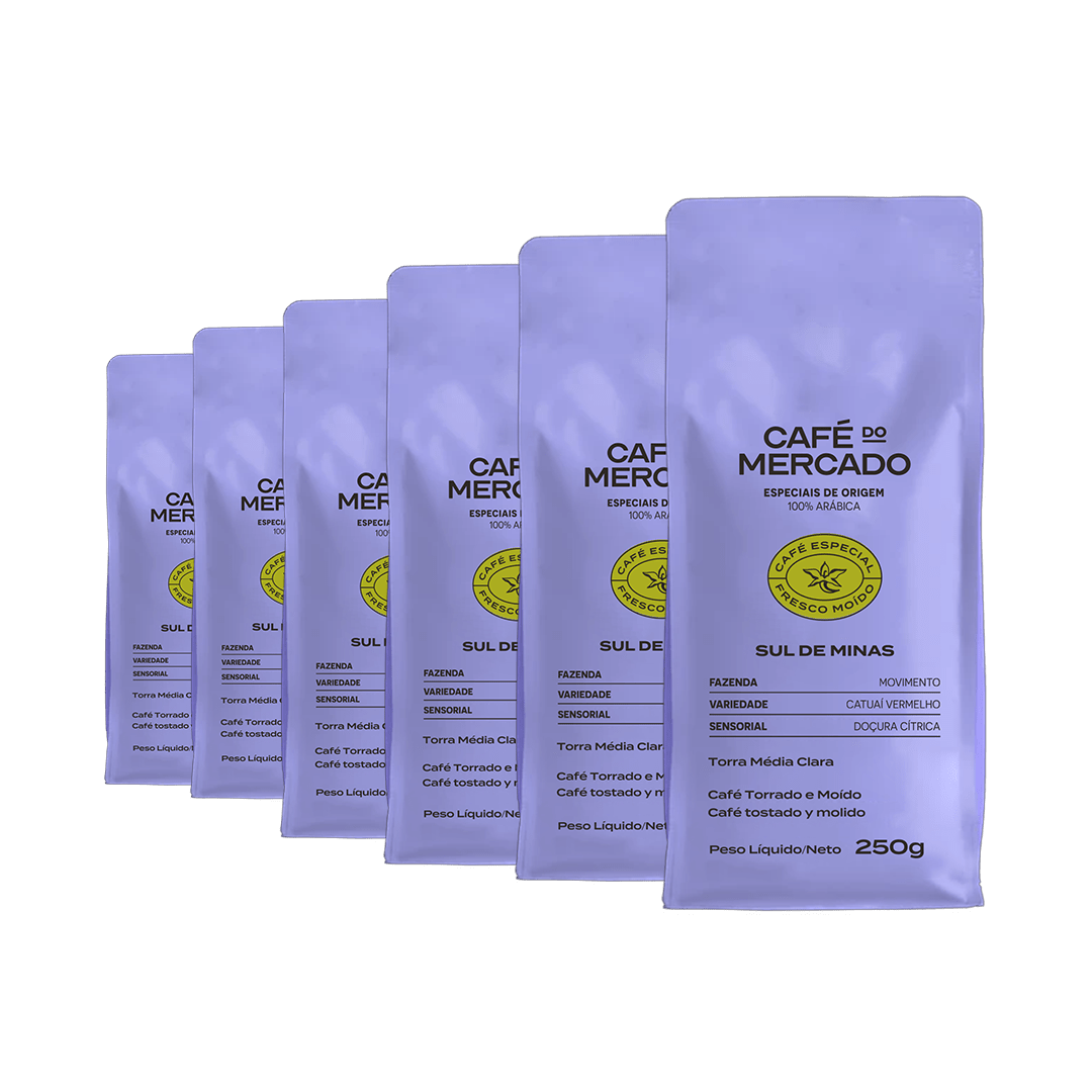 café especial moído 250g Café Especial Moído 250g BSCA SCA Sul de Minas 6un Caixa