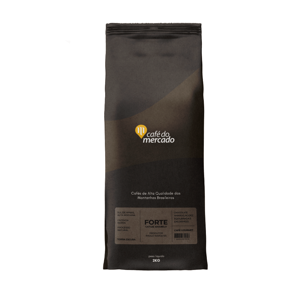CAFE FORTE GOURMET GRAOS 2KG - Café do Mercado