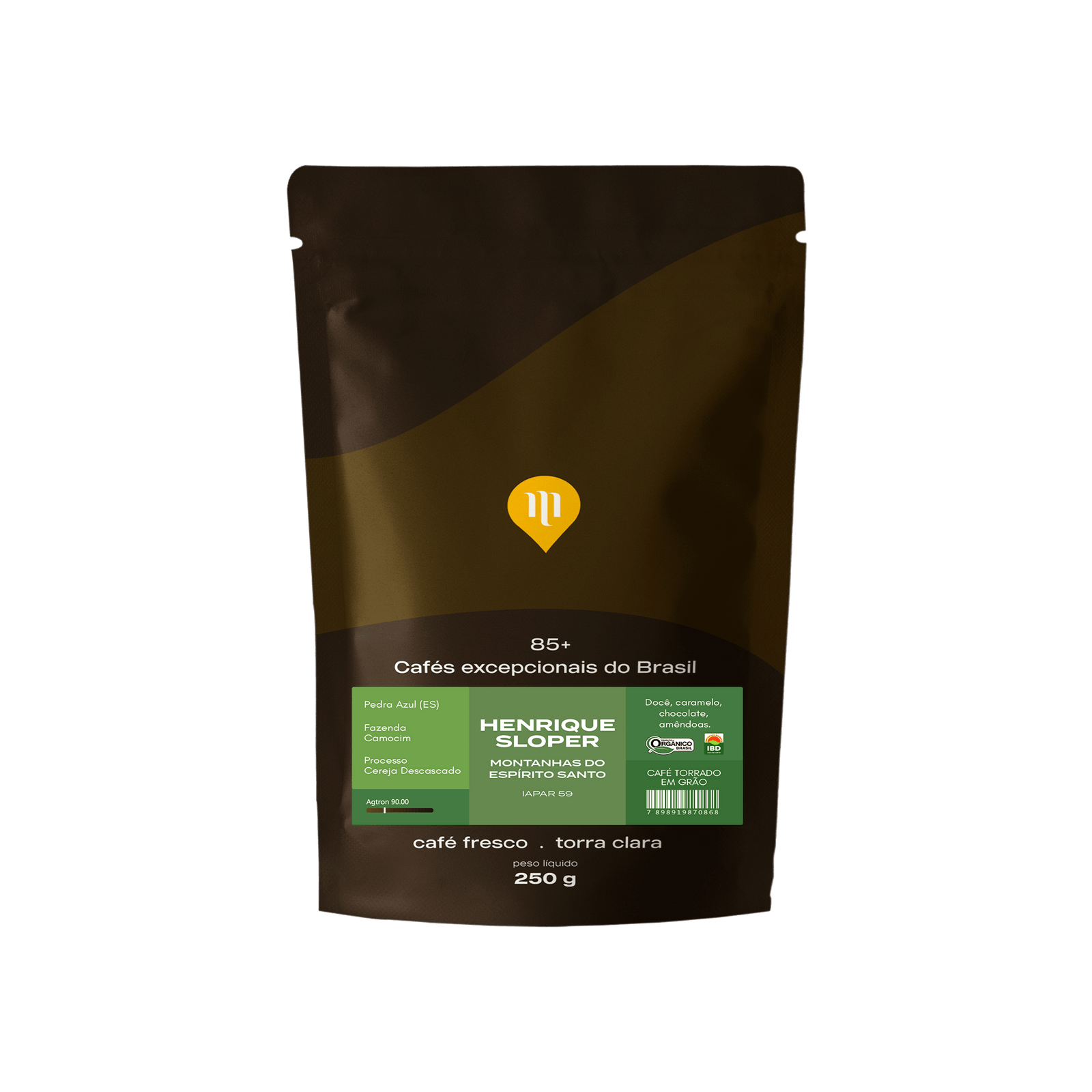 Café Henrique Sloper Montanhas Espírito Santo Orgânico 85+ 250g Grãos - Café do Mercado