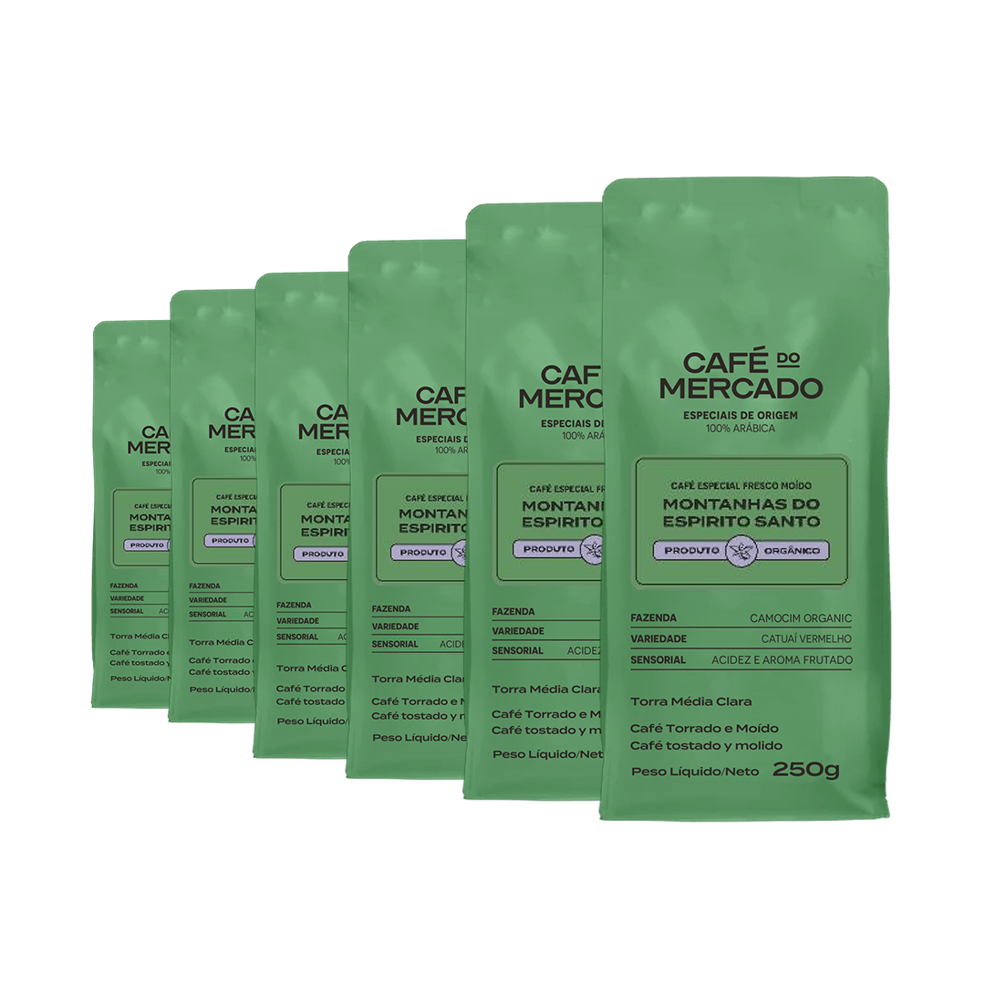 café especial moído 250g Café Especial Moído 250g BSCA SCA Orgânico 6un Caixa