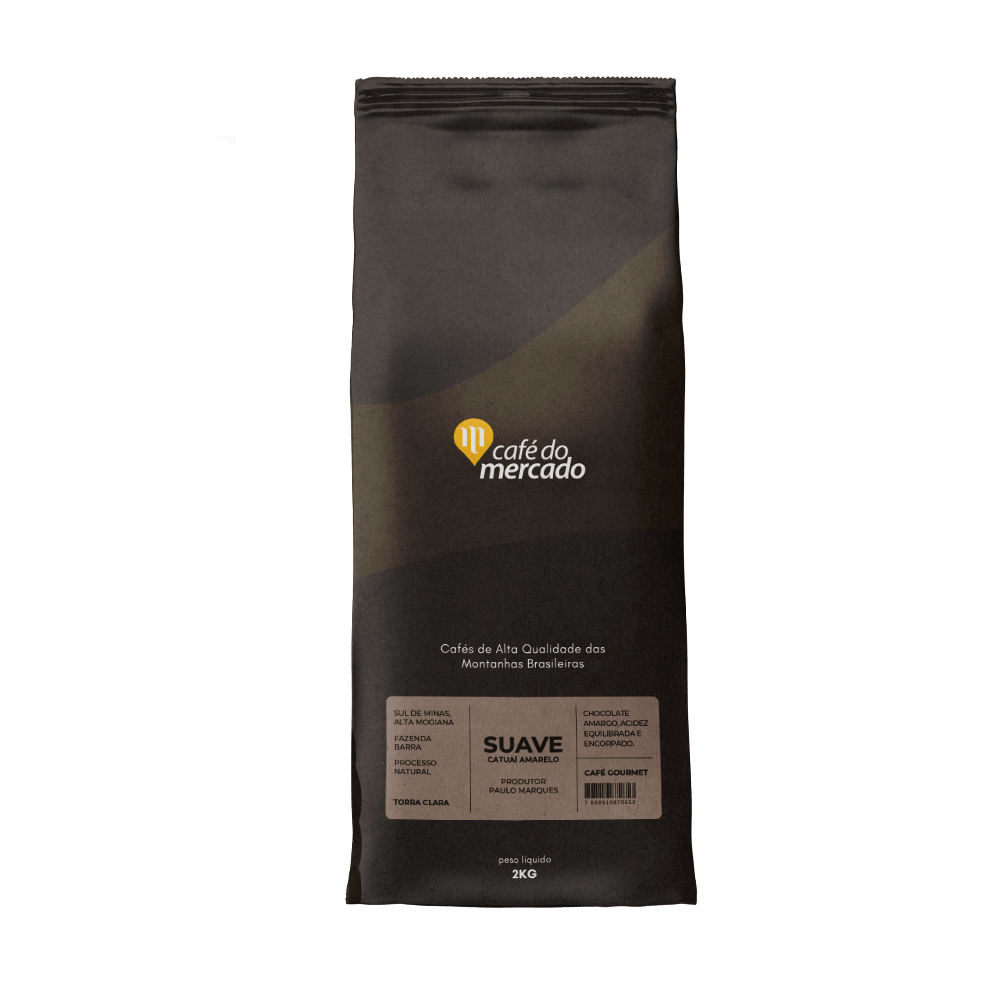 CAFE SUAVE GOURMET GRAOS 2KG - Café do Mercado