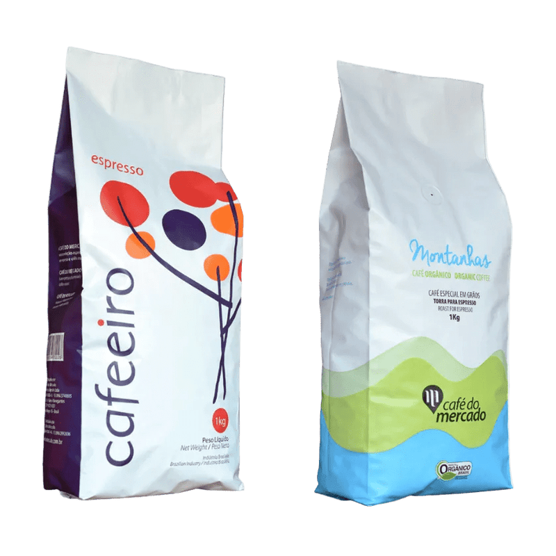 Duplo Espresso Café Premium Orgânico Grãos 1kg