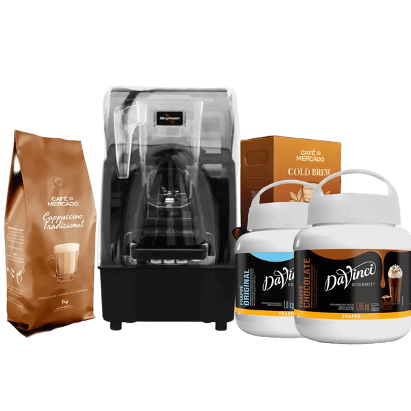 Kit Frappés Clássicos com Blender Skymsen BAR1.5 220V - Café do Mercado