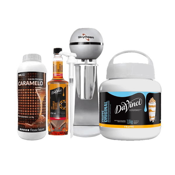 Kit Milkshake de Caramelo Salgado com Batedor Skymsen 220V - Café do Mercado